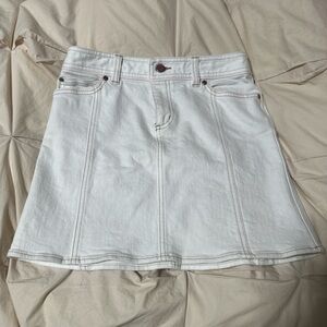 White Denim Skirt